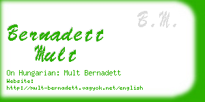 bernadett mult business card